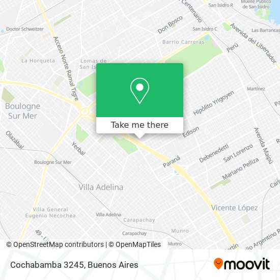 Cochabamba 3245 map