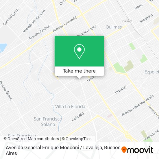 Avenida General Enrique Mosconi / Lavalleja map