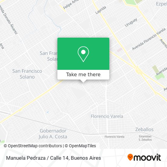 Mapa de Manuela Pedraza / Calle 14