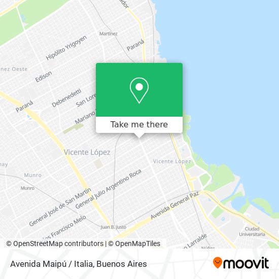 Avenida Maipú / Italia map