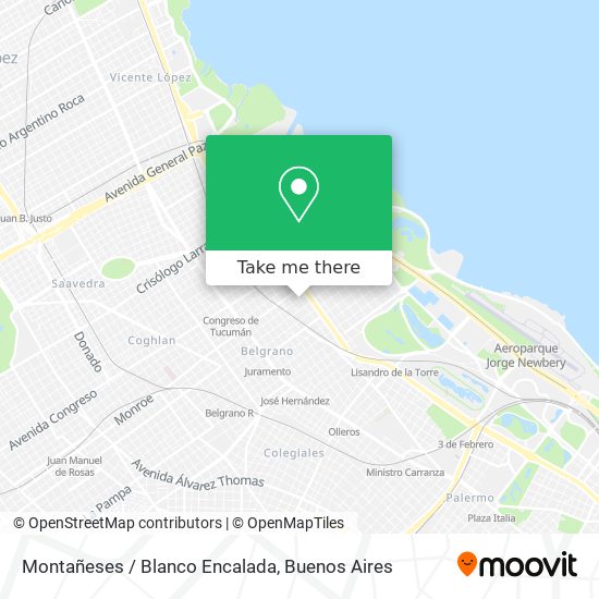 Montañeses / Blanco Encalada map