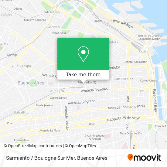 Sarmiento / Boulogne Sur Mer map