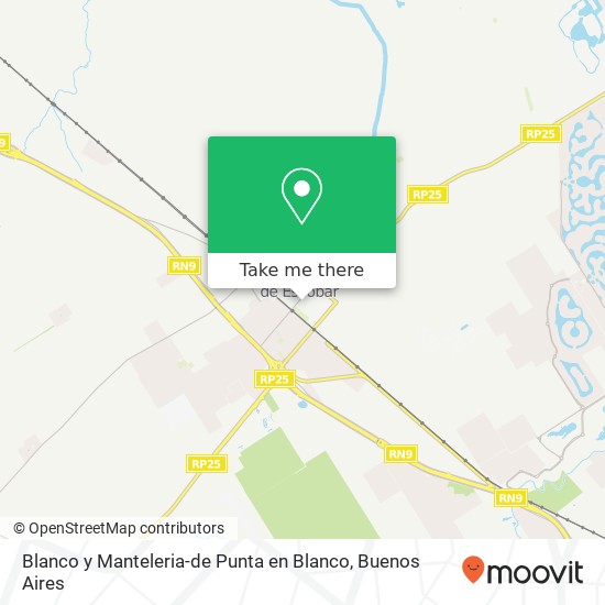 Mapa de Blanco y Manteleria-de Punta en Blanco