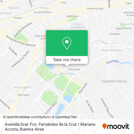 Avenida Gral. Fco. Fernández de la Cruz / Mariano Acosta map
