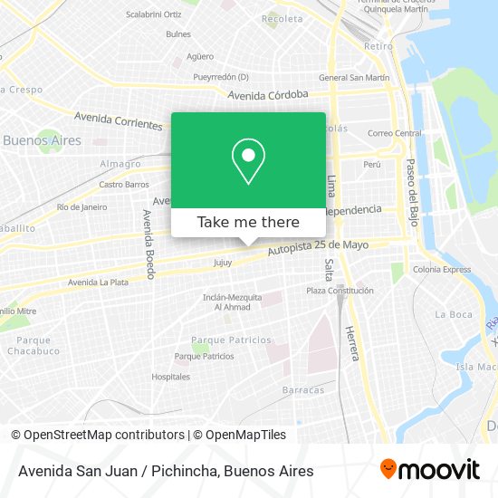 Avenida San Juan / Pichincha map