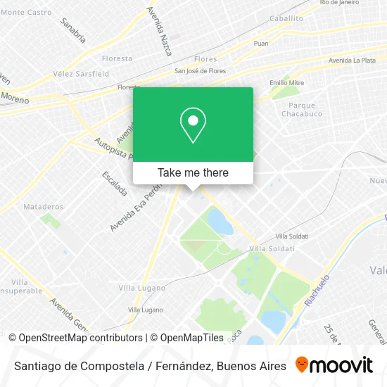 Mapa de Santiago de Compostela / Fernández