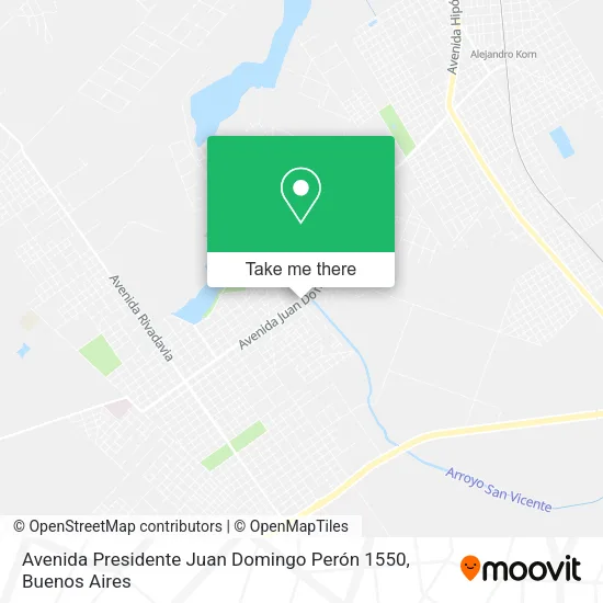 Mapa de Avenida Presidente Juan Domingo Perón 1550