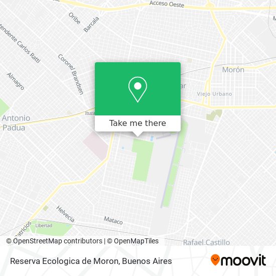 Mapa de Reserva Ecologica de Moron