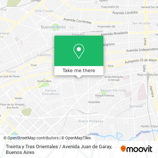 Treinta y Tres Orientales / Avenida Juan de Garay map