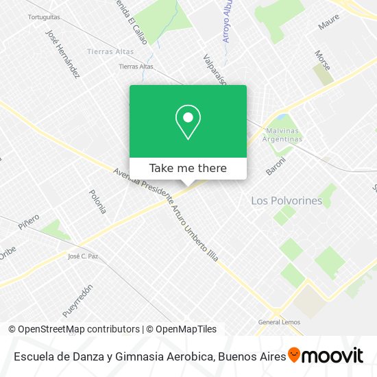 Escuela de Danza y Gimnasia Aerobica map