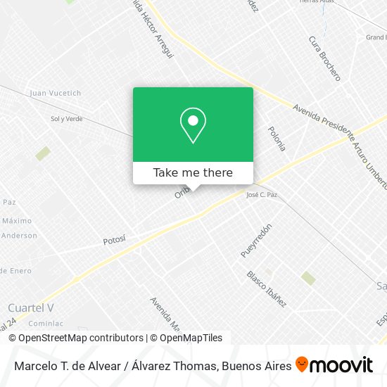 Marcelo T. de Alvear / Álvarez Thomas map