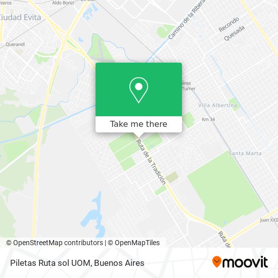 Mapa de Piletas Ruta sol UOM