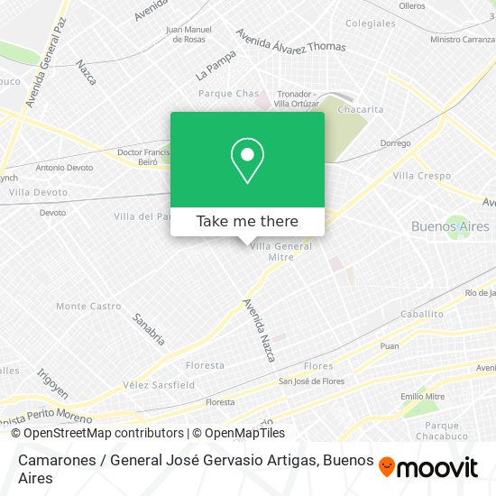 Camarones / General José Gervasio Artigas map