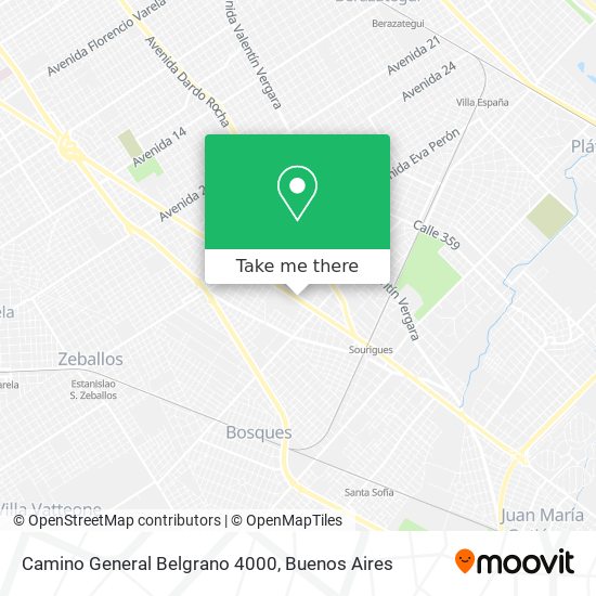 Camino General Belgrano 4000 map