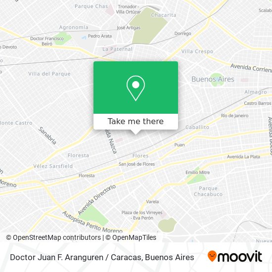 Doctor Juan F. Aranguren / Caracas map