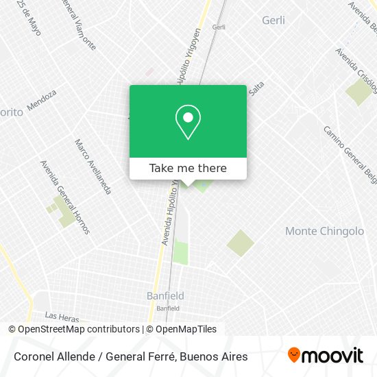 Coronel Allende / General Ferré map