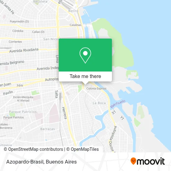 Azopardo-Brasil map