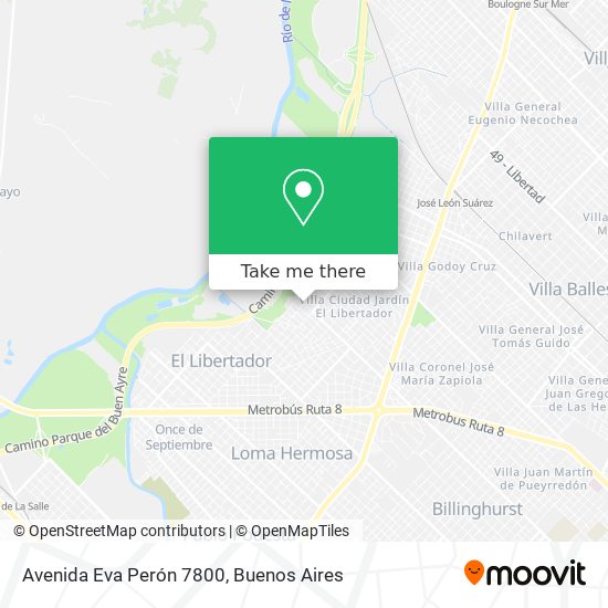 Avenida Eva Perón 7800 map