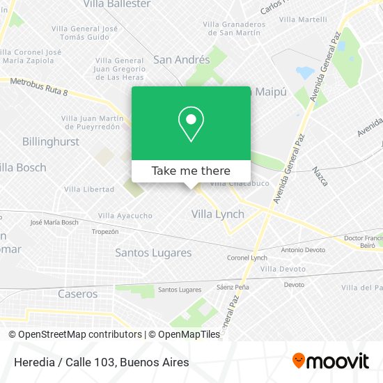 Heredia / Calle 103 map