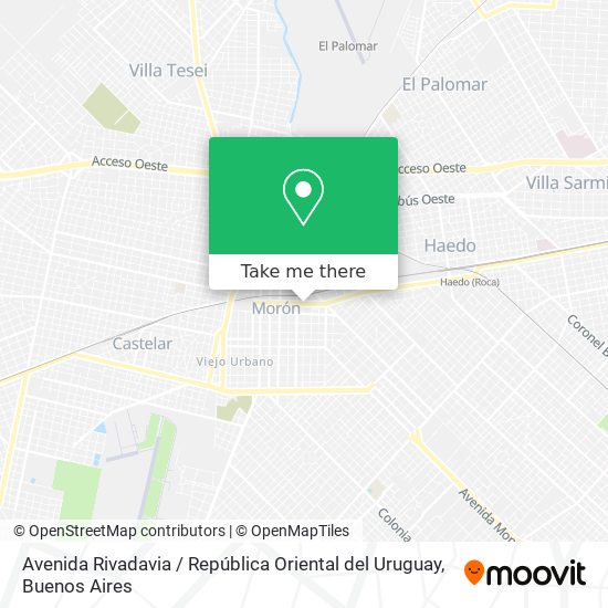 Avenida Rivadavia / República Oriental del Uruguay map