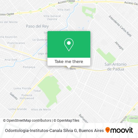 Odontologia-Institutos-Canala Silvia G map