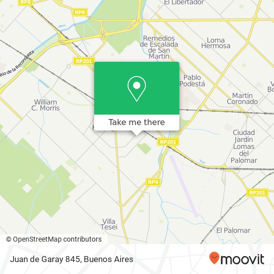 Juan de Garay 845 map