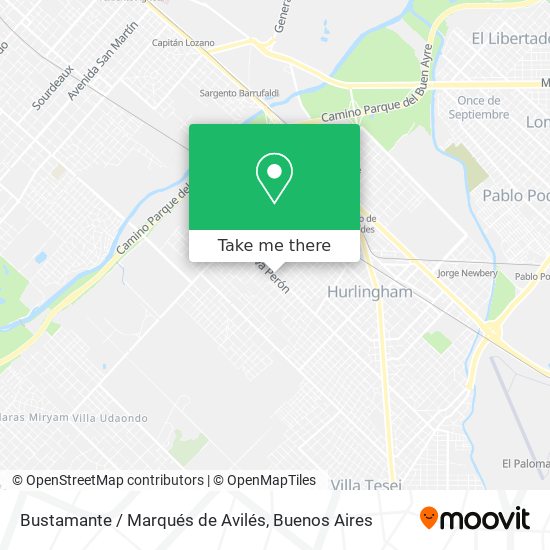 Bustamante / Marqués de Avilés map