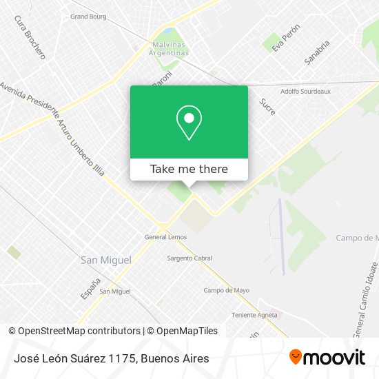 José León Suárez 1175 map