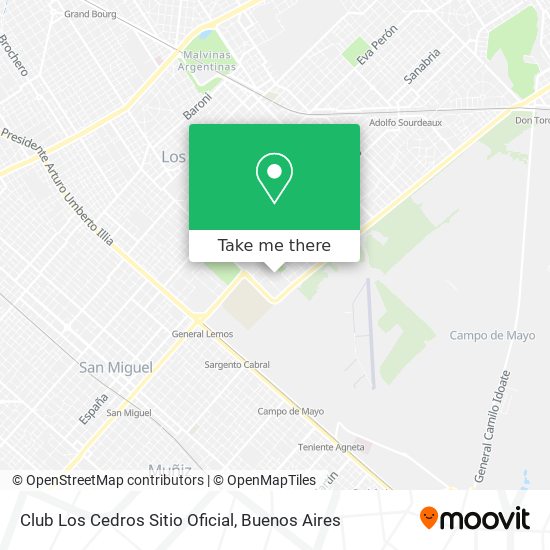 Club Los Cedros Sitio Oficial map