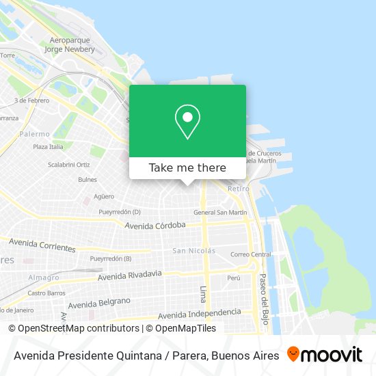 Avenida Presidente Quintana / Parera map