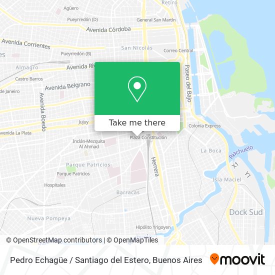 Pedro Echagüe / Santiago del Estero map