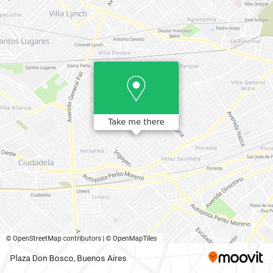 Mapa de Plaza Don Bosco