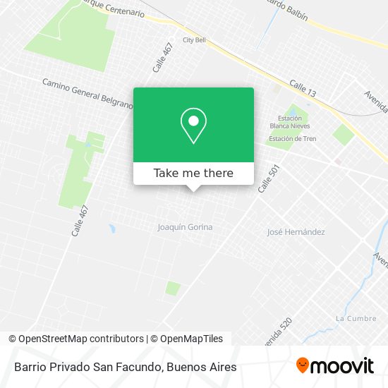 Mapa de Barrio Privado San Facundo