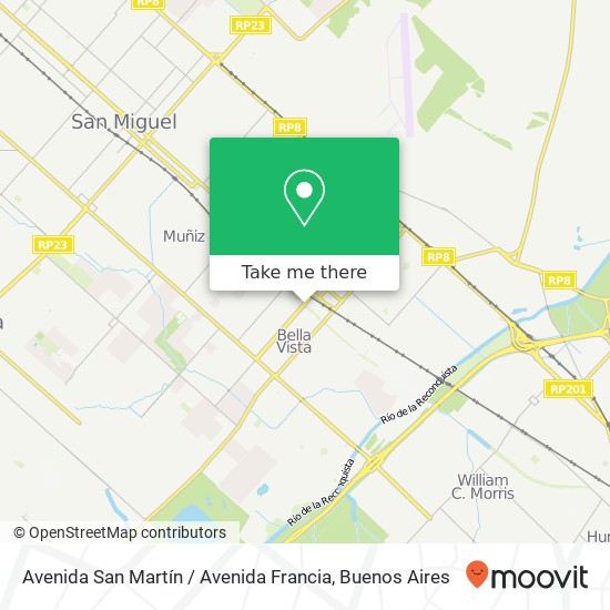 Mapa de Avenida San Martín / Avenida Francia