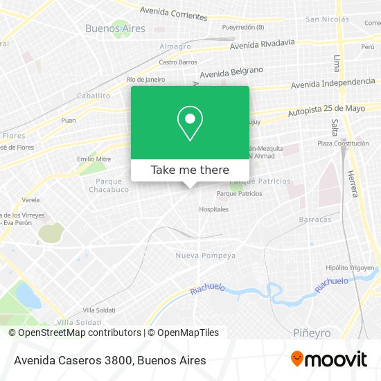 Mapa de Avenida Caseros 3800