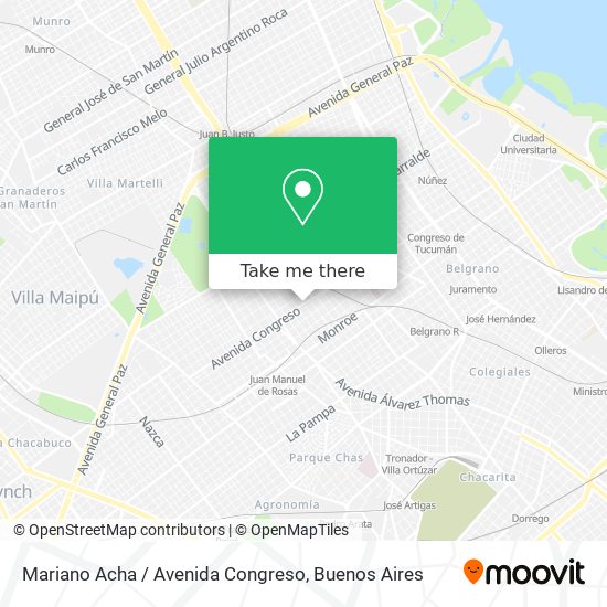 Mariano Acha / Avenida Congreso map
