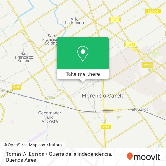 Tomás A. Edison / Guerra de la Independencia map
