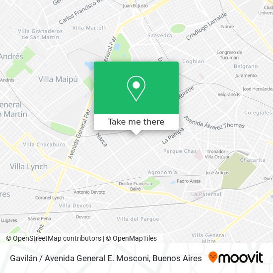 Gavilán / Avenida General E. Mosconi map