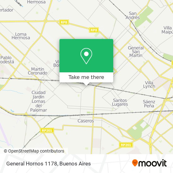 General Hornos 1178 map