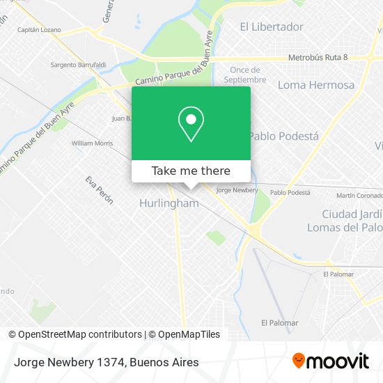 Jorge Newbery 1374 map