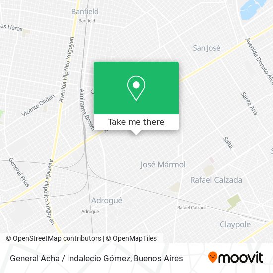 General Acha / Indalecio Gómez map