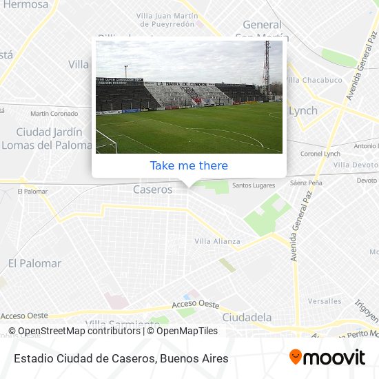 Estadio Ciudad de Caseros map
