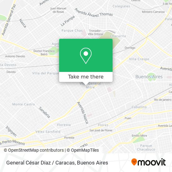 General César Díaz / Caracas map