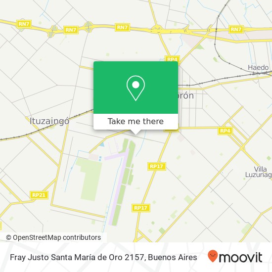 Fray Justo Santa María de Oro 2157 map