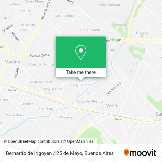 Bernardo de Irigoyen / 25 de Mayo map