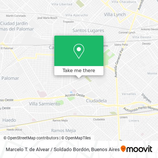 Marcelo T. de Alvear / Soldado Bordón map