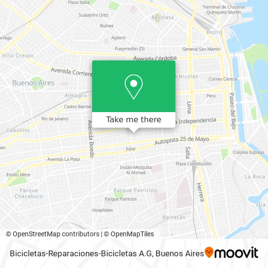 Mapa de Bicicletas-Reparaciones-Bicicletas A.G