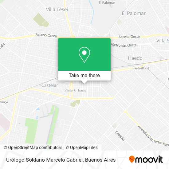 Mapa de Urólogo-Soldano Marcelo Gabriel