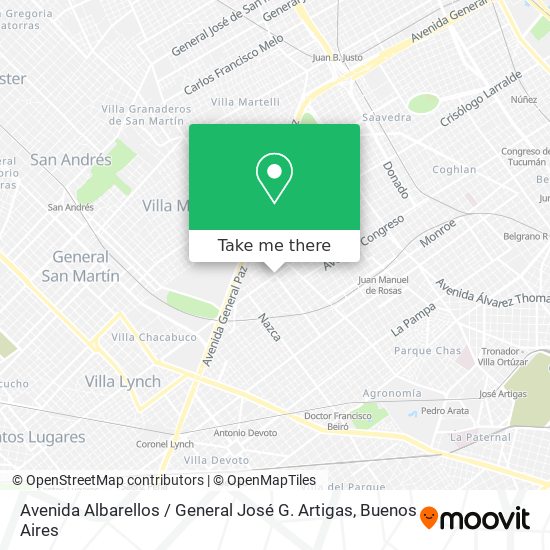 Avenida Albarellos / General José G. Artigas map