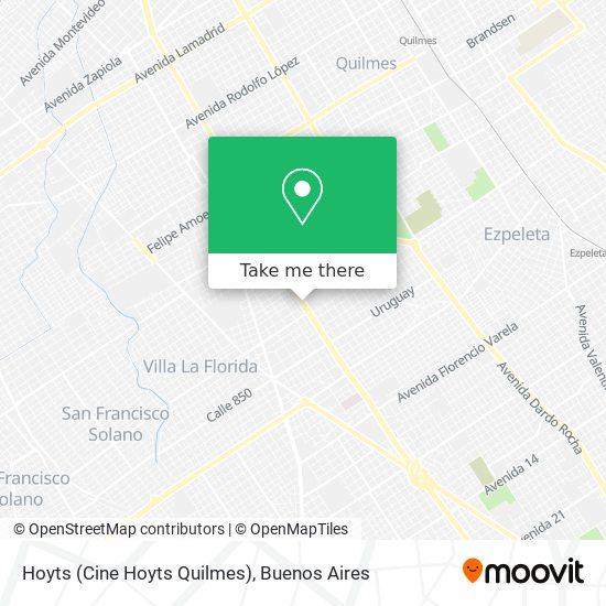 Hoyts (Cine Hoyts Quilmes) map